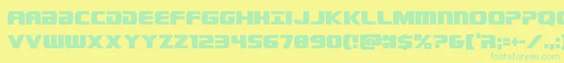 Dekarangercond-Schriftart – Grüne Schriften auf gelbem Hintergrund