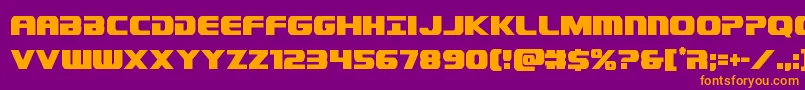 Dekarangercond Font – Orange Fonts on Purple Background