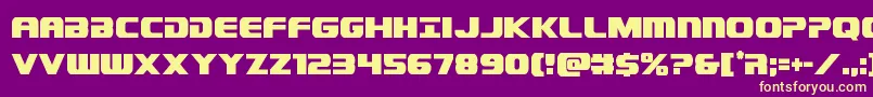 Dekarangercond Font – Yellow Fonts on Purple Background