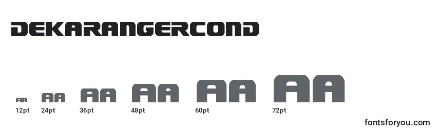 Dekarangercond Font Sizes