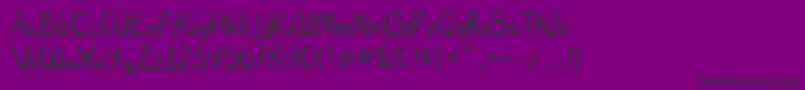 JanepixHand Font – Black Fonts on Purple Background