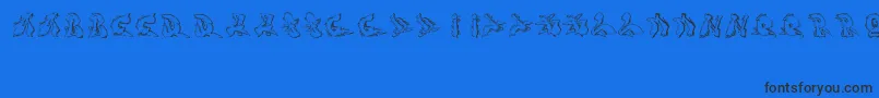 Шрифт Sotra – чёрные шрифты на синем фоне