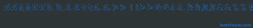Шрифт Sotra – синие шрифты на чёрном фоне