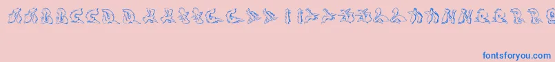 Шрифт Sotra – синие шрифты на розовом фоне