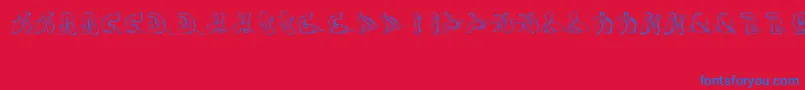 フォントSotra – 赤い背景に青い文字