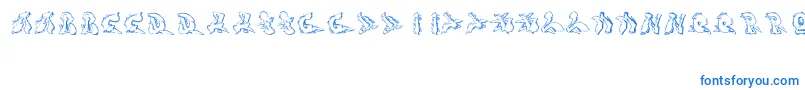 Sotra-Schriftart – Blaue Schriften auf weißem Hintergrund
