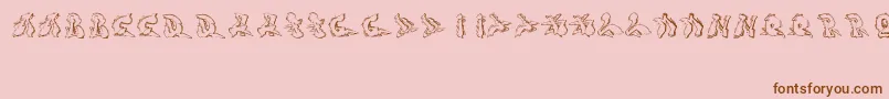 Sotra-Schriftart – Braune Schriften auf rosa Hintergrund