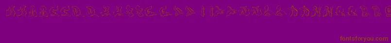 Sotra-Schriftart – Braune Schriften auf violettem Hintergrund