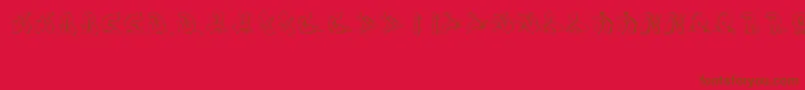 フォントSotra – 赤い背景に茶色の文字