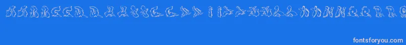 フォントSotra – ピンクの文字、青い背景