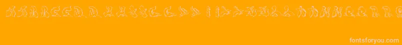 Шрифт Sotra – розовые шрифты на оранжевом фоне