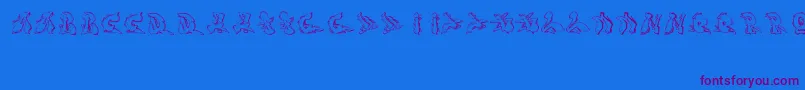 Шрифт Sotra – фиолетовые шрифты на синем фоне