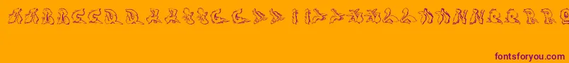 Sotra Font – Purple Fonts on Orange Background