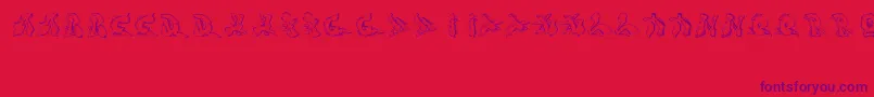 Sotra-Schriftart – Violette Schriften auf rotem Hintergrund