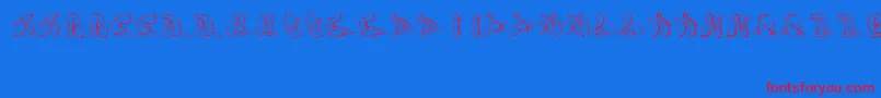 Sotra Font – Red Fonts on Blue Background