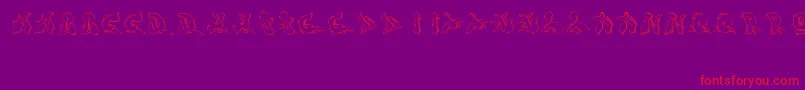 Шрифт Sotra – красные шрифты на фиолетовом фоне