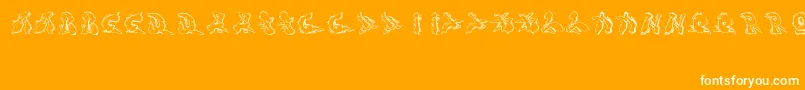 Шрифт Sotra – белые шрифты на оранжевом фоне