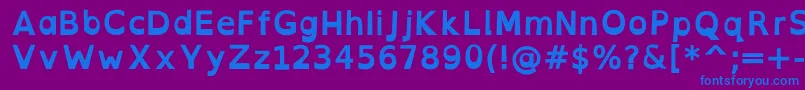 OpendyslexicaltaBold-fontti – siniset fontit violetilla taustalla