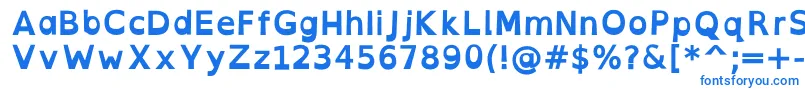 OpendyslexicaltaBold-Schriftart – Blaue Schriften auf weißem Hintergrund