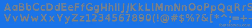 OpendyslexicaltaBold-Schriftart – Graue Schriften auf blauem Hintergrund
