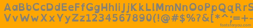 OpendyslexicaltaBold Font – Gray Fonts on Orange Background