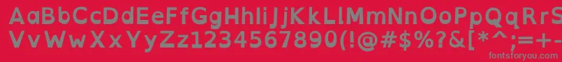 OpendyslexicaltaBold-Schriftart – Graue Schriften auf rotem Hintergrund