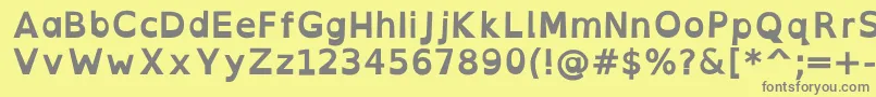 フォントOpendyslexicaltaBold – 黄色の背景に灰色の文字