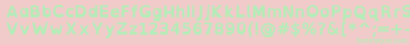 OpendyslexicaltaBold Font – Green Fonts on Pink Background
