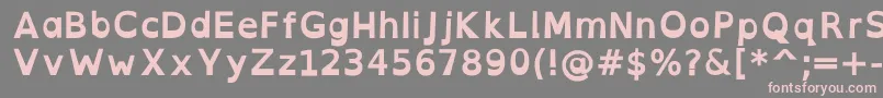 フォントOpendyslexicaltaBold – 灰色の背景にピンクのフォント