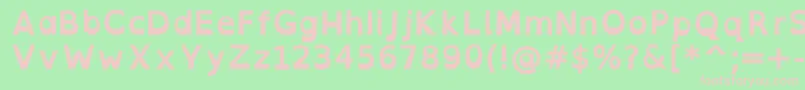 OpendyslexicaltaBold Font – Pink Fonts on Green Background