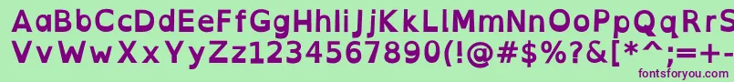 OpendyslexicaltaBold-fontti – violetit fontit vihreällä taustalla