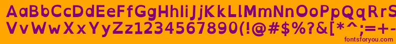 OpendyslexicaltaBold Font – Purple Fonts on Orange Background