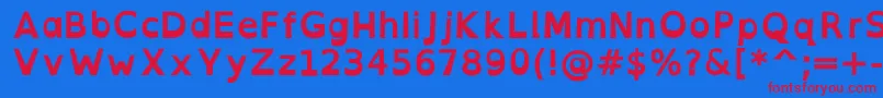 OpendyslexicaltaBold Font – Red Fonts on Blue Background