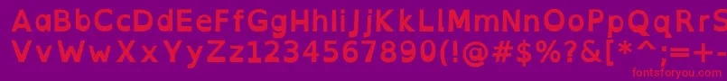 OpendyslexicaltaBold Font – Red Fonts on Purple Background