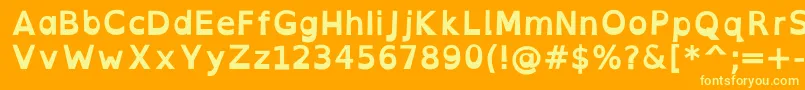 OpendyslexicaltaBold Font – Yellow Fonts on Orange Background