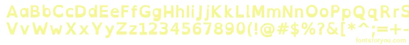 OpendyslexicaltaBold-fontti – keltaiset fontit valkoisella taustalla