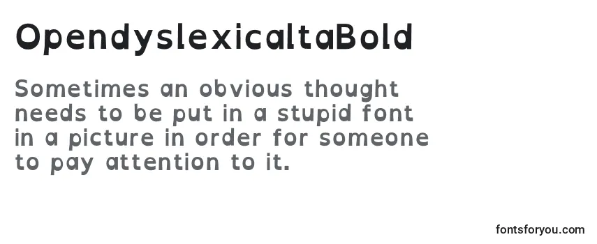 OpendyslexicaltaBold Font