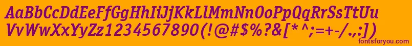 Osr66C Font – Purple Fonts on Orange Background