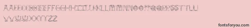 フォントAndersonEmpress2 – ピンクの背景に黒い文字