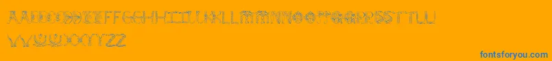 AndersonEmpress2 Font – Blue Fonts on Orange Background