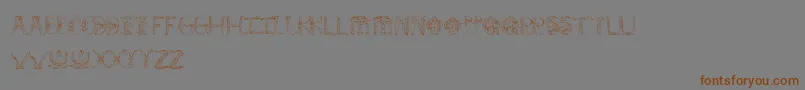 フォントAndersonEmpress2 – 茶色の文字が灰色の背景にあります。