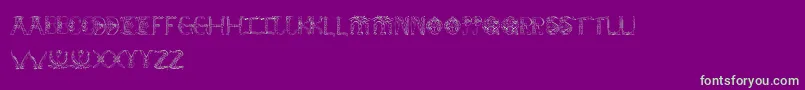 AndersonEmpress2-Schriftart – Grüne Schriften auf violettem Hintergrund