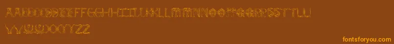 AndersonEmpress2 Font – Orange Fonts on Brown Background