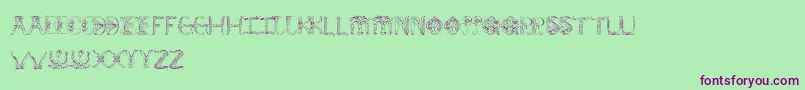 AndersonEmpress2-Schriftart – Violette Schriften auf grünem Hintergrund