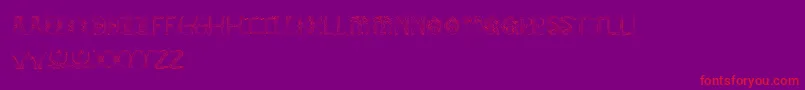 AndersonEmpress2-fontti – punaiset fontit violetilla taustalla