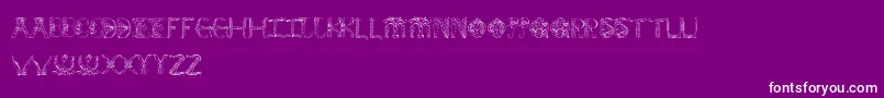 Fonte AndersonEmpress2 – fontes brancas em um fundo violeta
