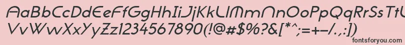 NeogothisadfstdMediumoblique Font – Black Fonts on Pink Background