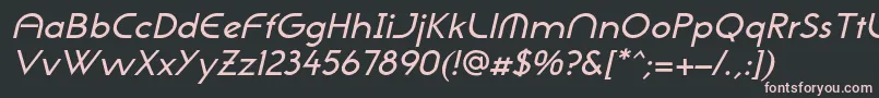 NeogothisadfstdMediumoblique Font – Pink Fonts on Black Background