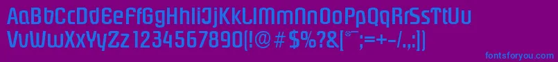 PasadenaserialMediumRegular Font – Blue Fonts on Purple Background