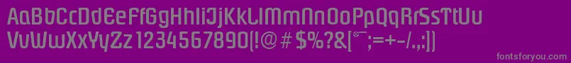 Czcionka PasadenaserialMediumRegular – szare czcionki na fioletowym tle